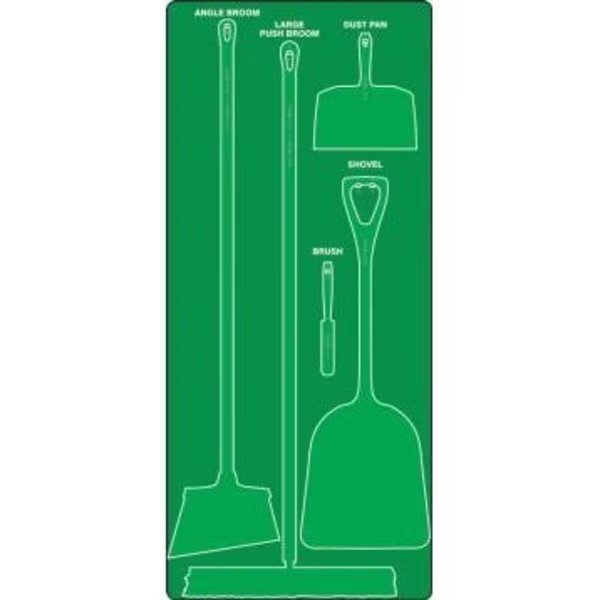 DRY ZONE STOREBOARDS PSB110GNGN, Accuform, Mfr#: PSB110GNGN